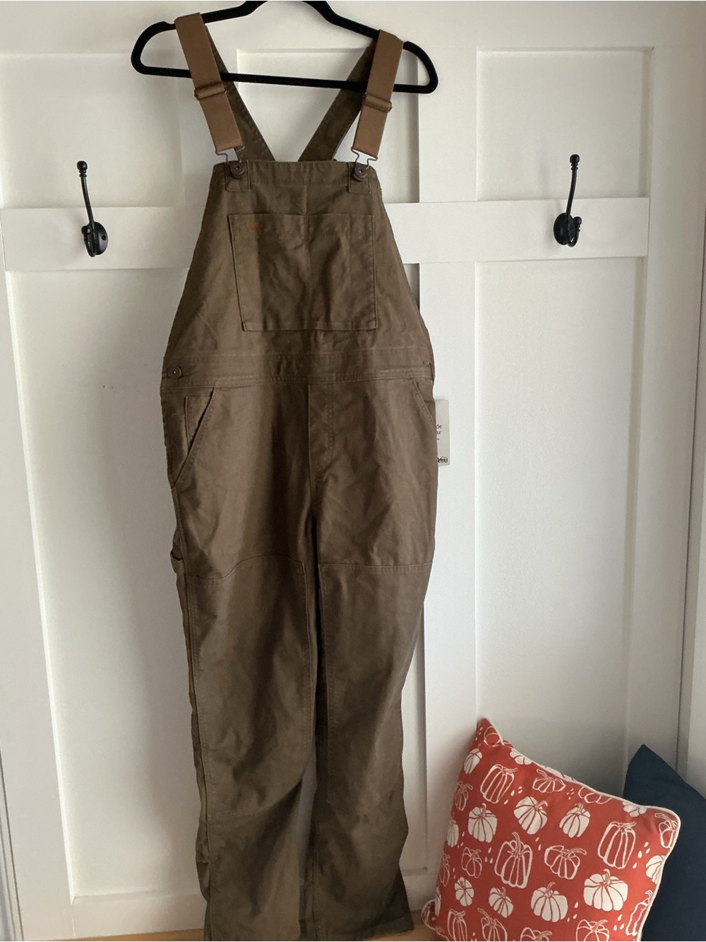 REI Brown Utility Canvas Overalls